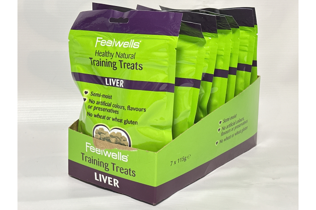 Feelwells Semi Moist Liver Training Treats for Dogs – 7 x 115g – Healthy Rewards