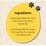 Good Boy Crunchy Chicken & Rice Bones Dog Treats – 8 x 100g Packs | 100% Natural Chicken Breast | Low Fat Dog Chews