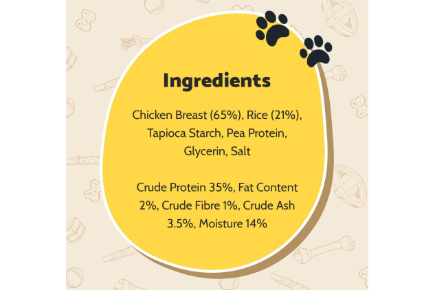 Good Boy Crunchy Chicken & Rice Bones Dog Treats – 8 x 100g Packs | 100% Natural Chicken Breast | Low Fat Dog Chews