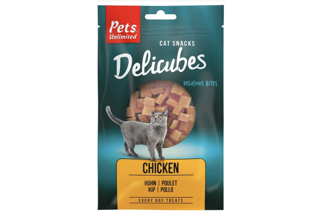 Rosewood Pets Unlimited Cat Treats – Chicken Flavour Delicubes 50g | High Protein