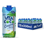 Vita Coco Pure Coconut Water Naturally Hydrating, Packed With Electrolytes, Gluten Free, Full Of Vitamin C & Potassium 12x330ml