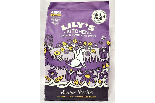Lily’s Kitchen Senior Dry Dog Food – Turkey, Trout & White Fish – Natural Grain Free Complete Nutrition – 7kg Bag