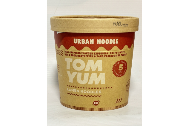 Urban Noodle Tom Yum Ramen Noodles – 87.5g Pots (6 Pack) | Thai Inspired Hot & Sour Flavour