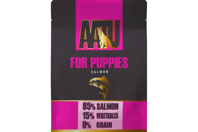 AATU Puppy Dry Dog Food – Salmon 85/15 Recipe – 10kg (2 x 5kg Bags) – High Protein & Grain Free