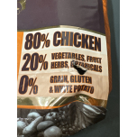 AATU 80/20 Dry Dog Food – Free Run Chicken – 10kg (2 x 5kg Bags) – High Protein, Grain Free | DAMAGED BAGS