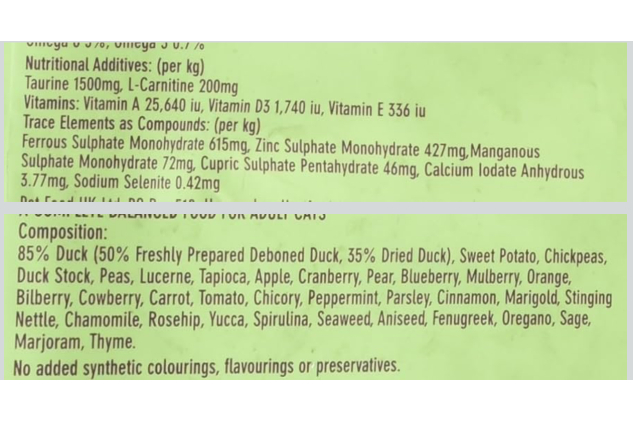 AATU 85/15 Complete Dry Cat Food – Duck 3kg (3 x 1kg Bags) | High Protein, Grain Free, No Artificial Ingredients