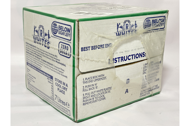 R Whites 7 Litre Lemonade Postmix Syrup BIB | Zero Sugar | Low Calorie | Makes 42L