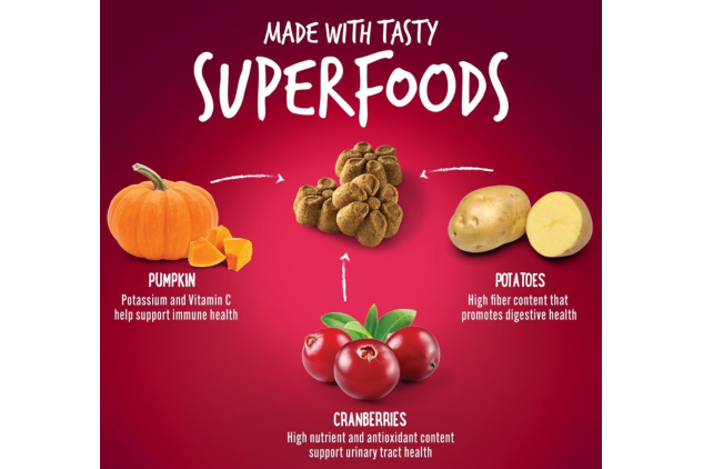 Fruitables Dog Treats – Pumpkin & Cranberry – Low-Calorie Baked Snacks – 6 x 198g