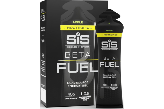 SiS Beta Fuel Energy Gel Apple + Nootropics 6 x 60ml – High Caffeine Endurance Fuel, Vegan