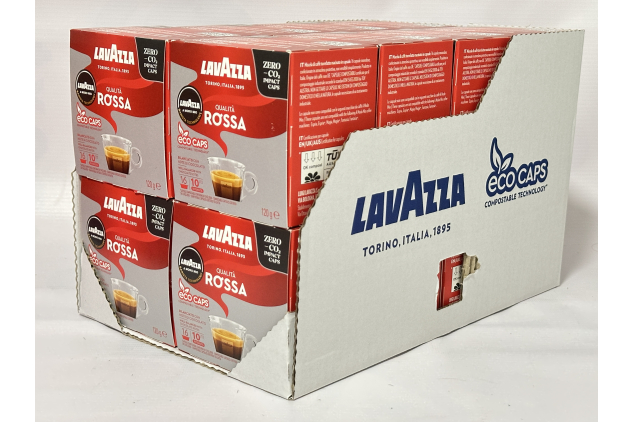 Lavazza A Modo Mio Eco Caps Coffee Pods – Qualità Rossa – 256 Capsules (16 x 16 Pack)