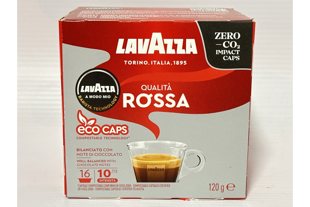 Lavazza A Modo Mio Eco Caps Coffee Pods – Qualità Rossa – 256 Capsules (16 x 16 Pack)