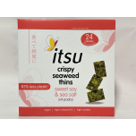 Itsu Crispy Seaweed Thins Sweet Soy & Sea Salt 32 x 5g Seaweed Snack
