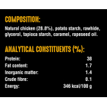 Crave Protein Centres Chicken Dog Treat Bars – Grain-Free High Protein Chews for Large Dogs (15kg+) | 15 x 72g | Natural Meaty Dog Snack