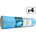 Scotch Flex & Seal Shipping Roll 38cm x 3m – Pack of 4 | Water-Resistant Cushion Wrap | No Tape Needed
