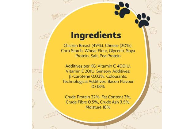 Good Boy Cheesy Chicken Sticks Dog Treats – 10 Packs x 80g – With 100% Natural Chicken Breast Meat – Low Fat
