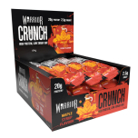 Warrior Crunch Protein Bars – Maple Syrup Flavour – 20g Protein, Low Sugar – 12 x 64g