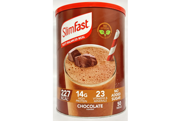 SlimFast Chocolate Meal Replacement Shake Powder 1.875kg – 50 Servings, High Protein, Low Calorie