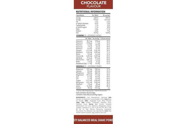 SlimFast Chocolate Meal Replacement Shake Powder 1.875kg – 50 Servings, High Protein, Low Calorie