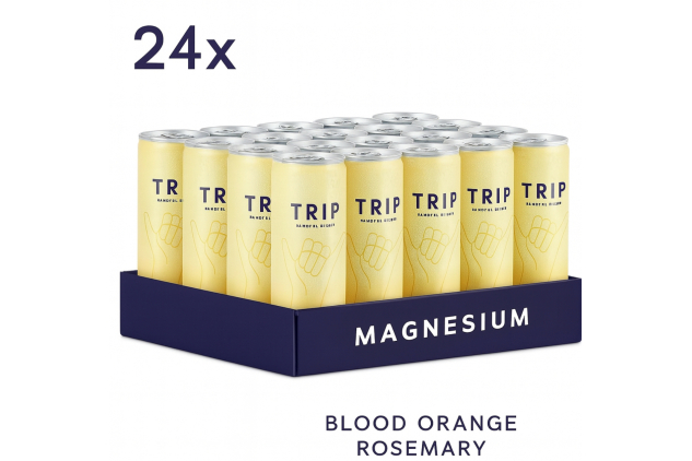 TRIP Mindful Blend – Blood Orange Sparkling Drink with Magnesium & Botanicals – 24 x 250ml