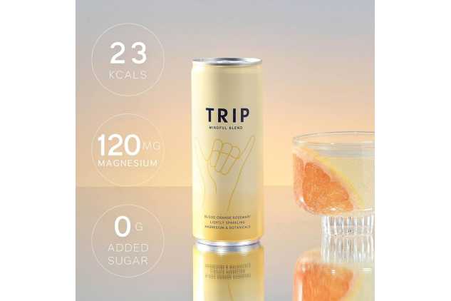 TRIP Mindful Blend – Blood Orange Sparkling Drink with Magnesium & Botanicals – 24 x 250ml