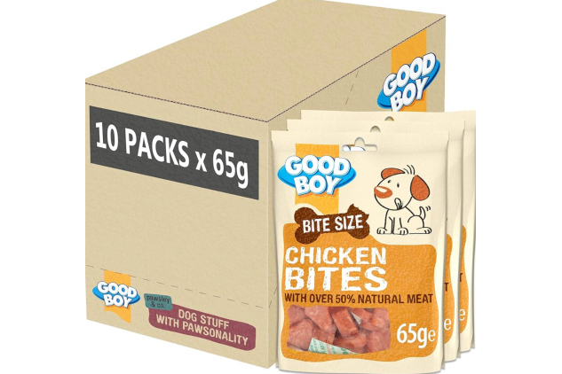 Good Boy Bite Size Chicken Bites Dog Treats – Over 50% Natural Meat – Low Fat – 10 x 65g