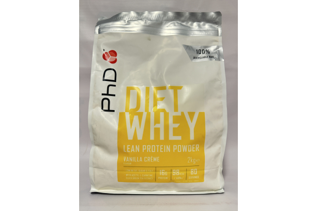 PhD Nutrition Diet Whey Protein Powder Vanilla Crème | Low Calorie, High Protein, Low Carb | 2kg Bag – 62 Servings
