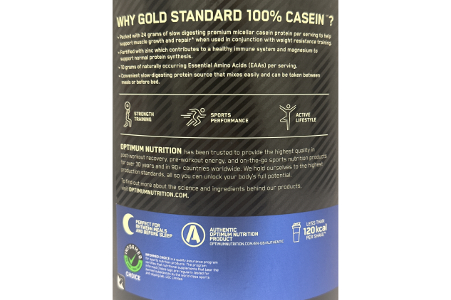Optimum Nutrition Gold Standard 100% Casein Protein – Strawberry Delight – 28 Servings (924g)