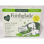 Forthglade Senior Wet Dog Food Variety Pack – 12 x 395g Trays | Lamb & White Fish with Brown Rice & Vegetables | 7 Years+ | Wholegrain & Hypoallergenic