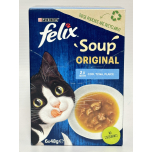 Felix Soup Fish Selection Cat Food 48 Pouches (8 x 6x48g) | Cod, Tuna & Plaice
