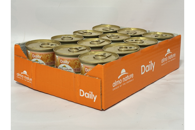 Almo Nature Daily Salmon Mousse Cat Food – 24 x 85g Cans – Grain-Free Adult Wet Food