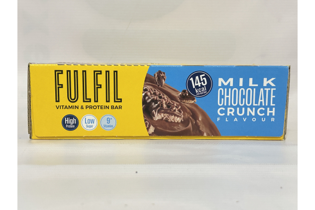 Fulfil Vitamin & Protein Bars Milk Chocolate Crunch – 15 x 40g – High Protein, Low Sugar