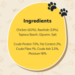 Good Boy Chewy Twists With Chicken Dog Treats – 3 x 320g Case – 100% Natural Meat, High Protein