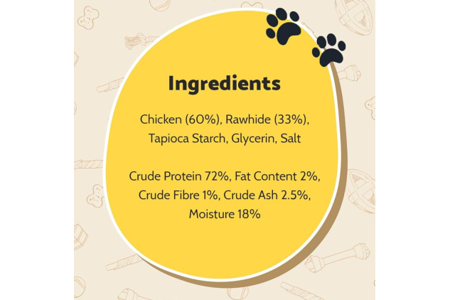 Good Boy Chewy Twists With Chicken Dog Treats – 3 x 320g Case – 100% Natural Meat, High Protein