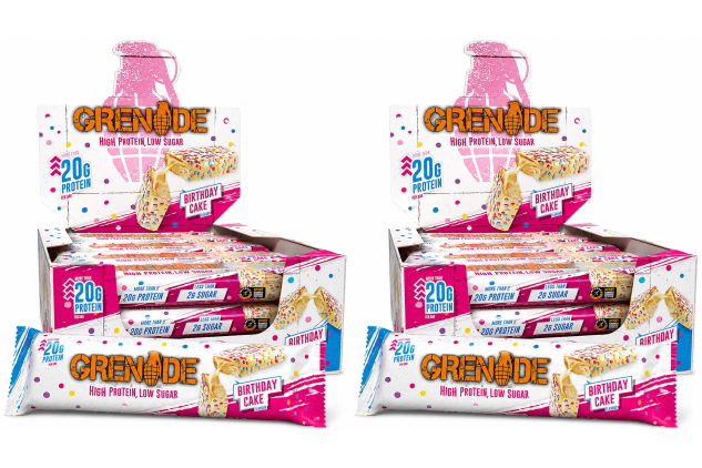 Grenade Birthday Cake Protein Bars 24 x 60g High Protein Low Sugar