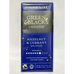 Green & Blacks Organic Hazelnut & Currant Dark Chocolate Fruit & Nut Bars 15 x 90g – Fairtrade, 60% Cocoa