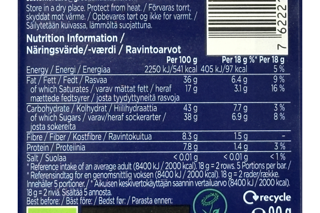 Green & Blacks Organic Hazelnut & Currant Dark Chocolate Fruit & Nut Bars 15 x 90g – Fairtrade, 60% Cocoa