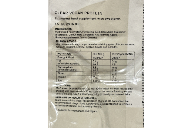Bulk Clear Vegan Protein Powder – Tropical – 300 g | 15 Servings | Plant-Based, Low Sugar, High Protein Shake