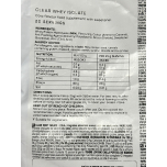 Bulk Clear Whey Isolate – Cola Flavour – 500g Pouch – 20g Protein, Low Sugar, 86 Calories