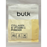 Bulk Collagen & Vitamin C Powder – Hydrolysed Bovine Collagen with Peptides – High Protein Supplement for Skin, Hair, Joints & Bones – Unflavoured, 500g