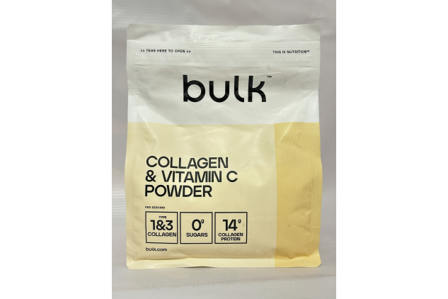 Bulk Collagen & Vitamin C Powder – Hydrolysed Bovine Collagen with Peptides – High Protein Supplement for Skin, Hair, Joints & Bones – Unflavoured, 500g