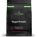 Protein Works Vegan Protein Powder Strawberries ‘n’ Cream – 1kg | 33 Servings | Plant-Based, Low Sugar, High Protein Shake
