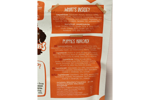 Denzel’s Puppy Bites – Salmon, Peanut Butter & Sweet Potato – 4 x 100g Training Treats