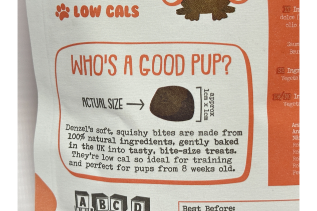 Denzel’s Puppy Bites – Salmon, Peanut Butter & Sweet Potato – 4 x 100g Training Treats