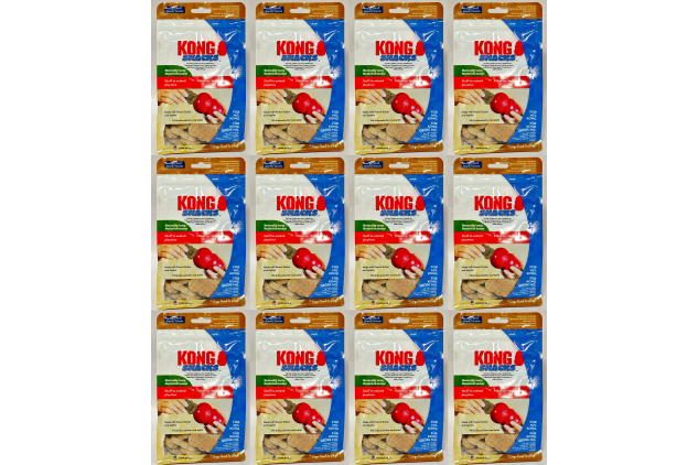 KONG Snacks Dog Treats – Peanut Butter & Apple Flavour – For Medium & Large KONG Toys – 12 x 312g