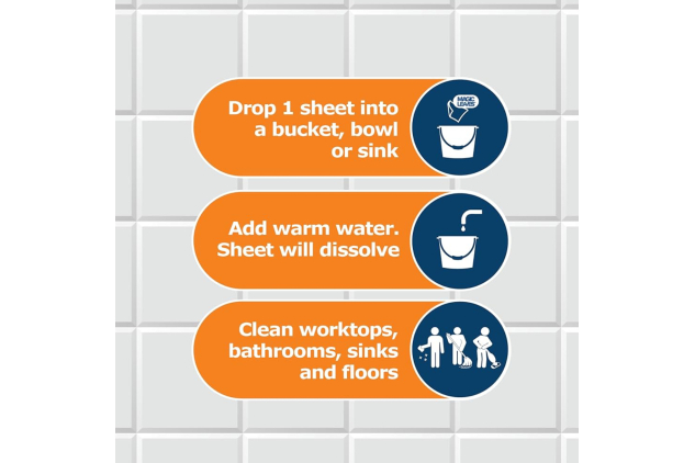 Dr. Beckmann Floor & Multi-Surface Cleaning Sheets – Summer Lemon – 20 Sheets | Dissolvable, Eco-Friendly, Powerful on Dirt & Grease