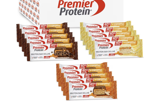 Premier Protein Protein Bar Deluxe 40% Multi-flavour Box 15 X 50g Bars
