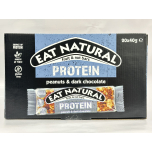 Eat Natural Protein Bars – Peanuts & Dark Chocolate – 20 x 40g (800g) | High Protein Fruit & Nut Bars with Dark Chocolate, Source of Fibre