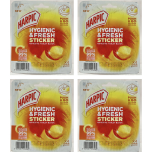 Harpic Hygienic Fresh Sticker Toilet Block – Citrus – 4 x 4 Adhesive Blocks – Up to 8 Weeks Freshness