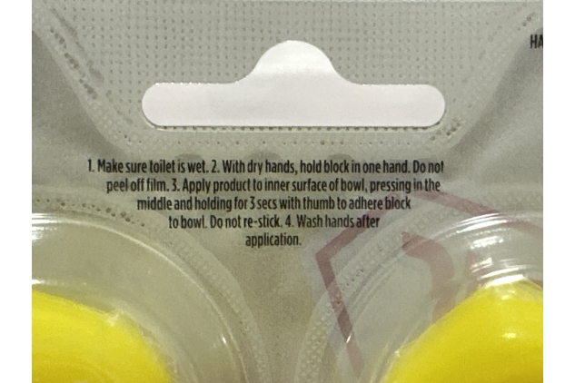 Harpic Hygienic Fresh Sticker Toilet Block – Citrus – 4 x 4 Adhesive Blocks – Up to 8 Weeks Freshness