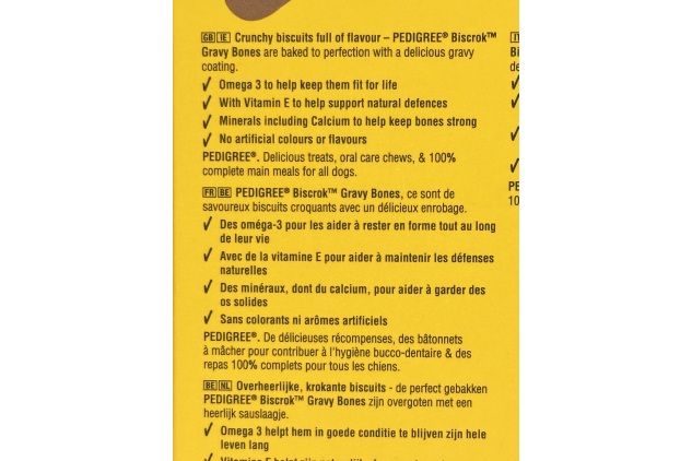 Pedigree Biscrok Gravy Bones Dog Biscuits – Original Recipe – 12 x 400g Boxes | Crunchy Dog Treats with Omega 3, Calcium & Vitamin E